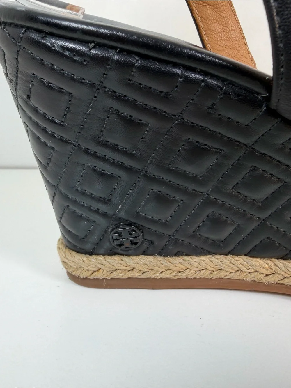 Tory Burch Black Ankle-Strap Wedge Sandals